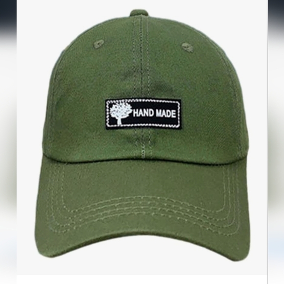 Handmade Baseball Cap With Attached Sunglasses Khaki Green OS - Picture 11 of 15